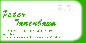 peter tanenbaum business card
